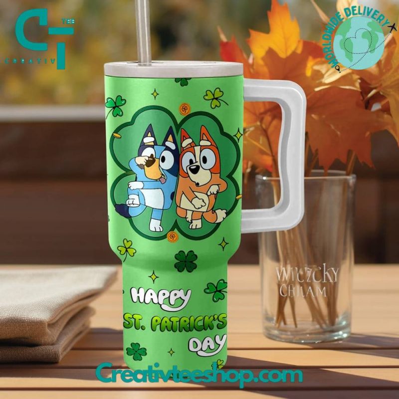 Bluey Happy St Patrick S Day Stanley Tumbler Creativteeshop