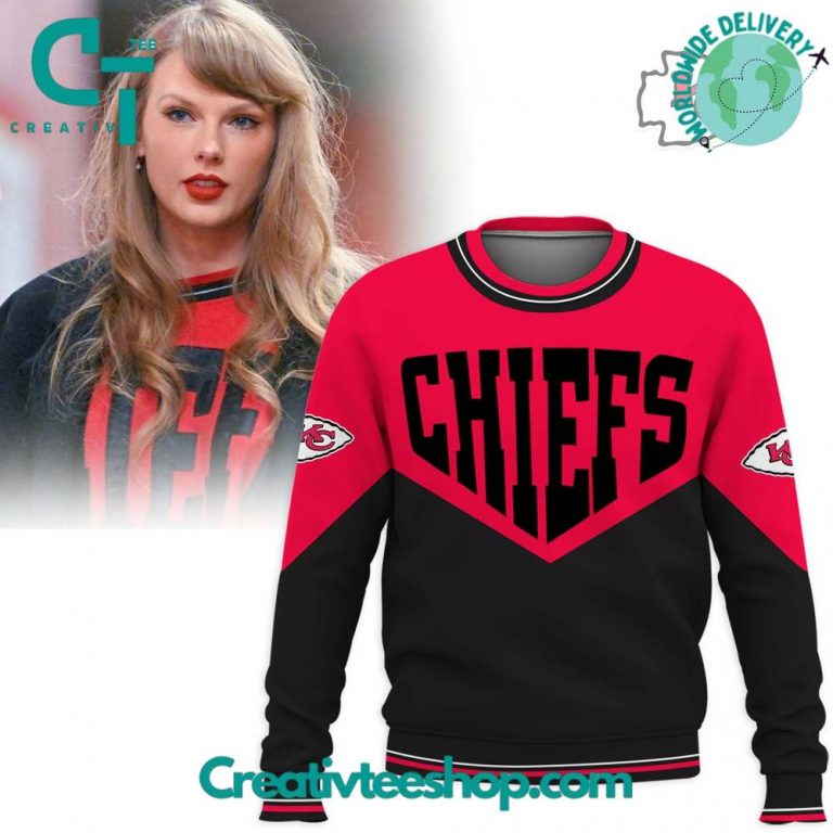 Taylor Swift Kansas City Chiefs Black Red Sweatshirt