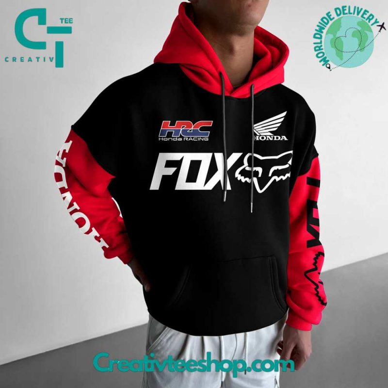 Oversized Honda Racing x Fox Hoodie - Creativteeshop