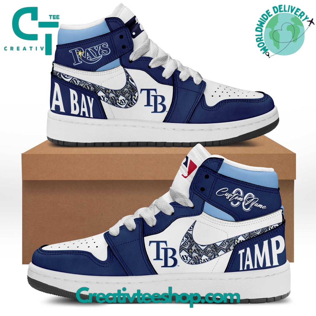 MLB Tampa Bay Rays Personalized Air Jordan 1 Sneaker