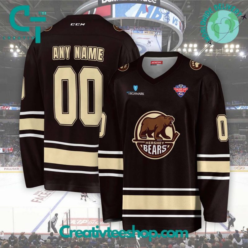 AHL Hershey Bears 2024 Black Hockey Jersey - Creativteeshop