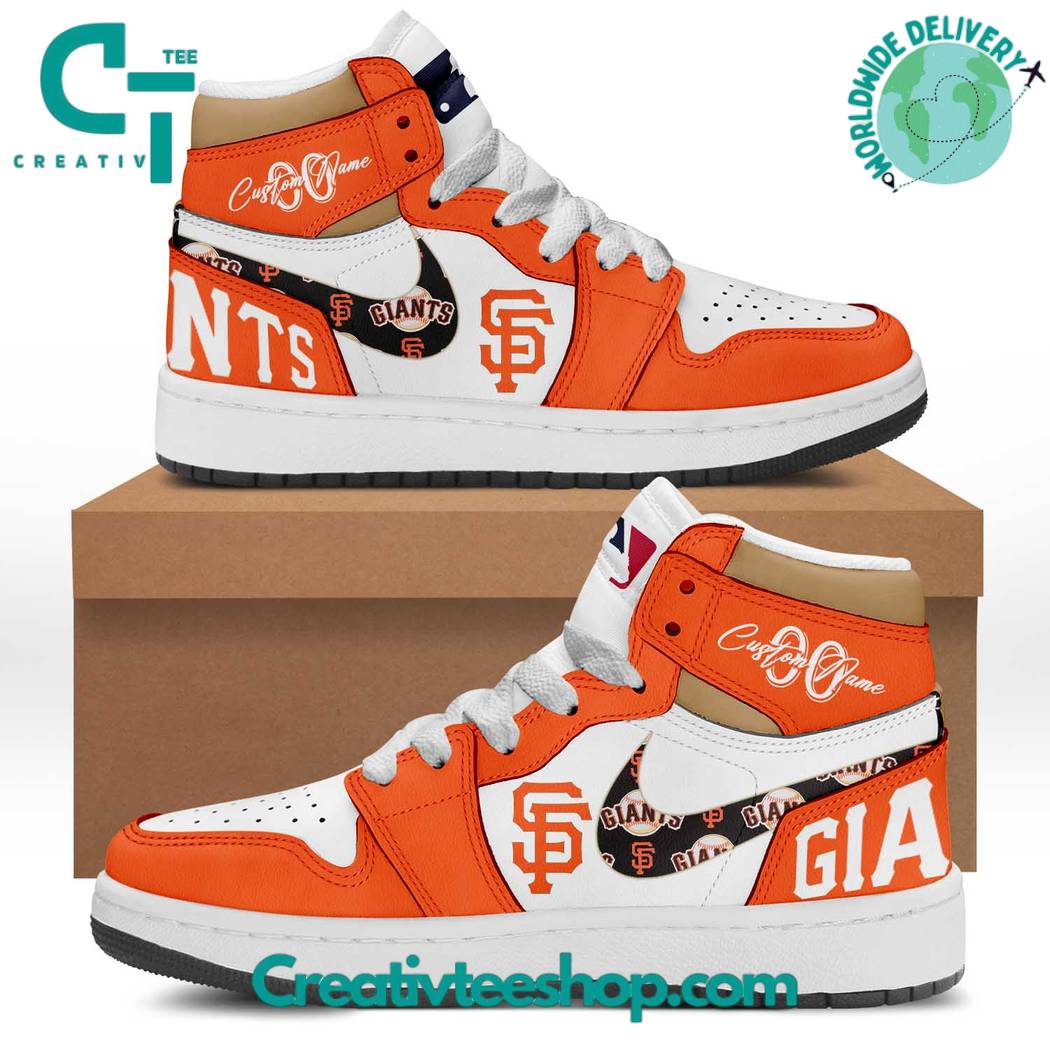 MLB San Francisco Giants Personalized Air Jordan 1 Sneaker