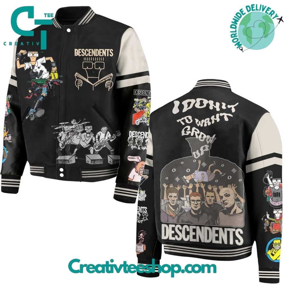 Decendents I Dont Want To Grow Up Hooded Baseball Jacket