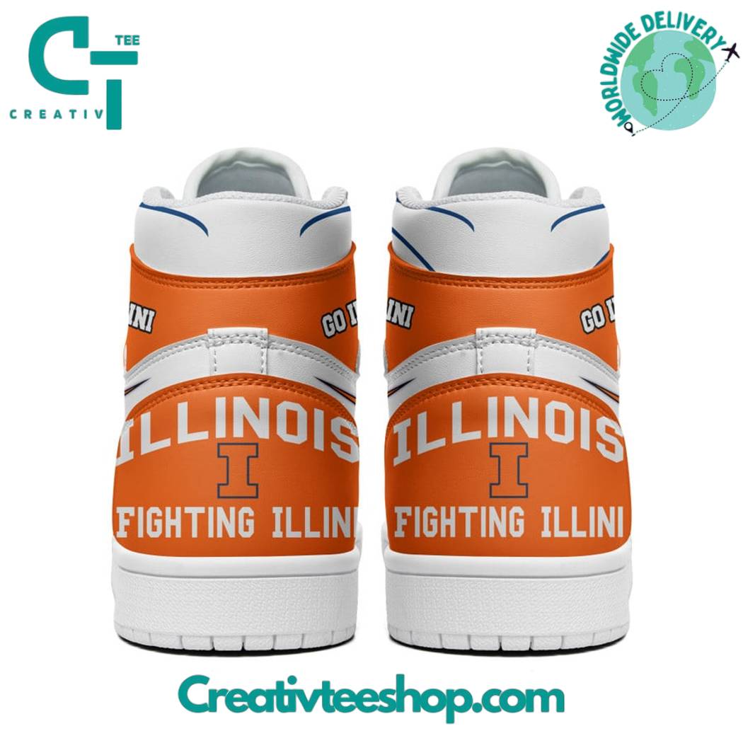 Illinois Fighting Illini Basketball Go Illini Air Jordan 1 Sneaker ...