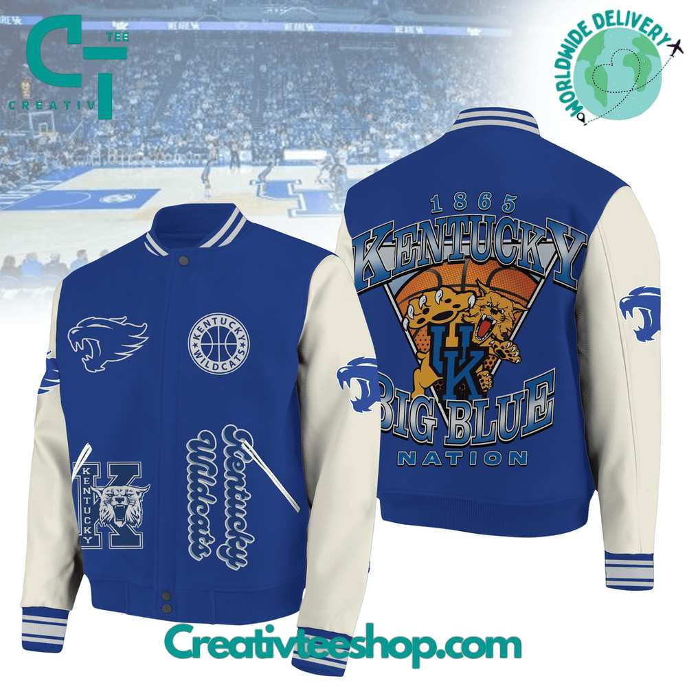 Kentucky Wildcats Big Blue Nation Baseball Jacket