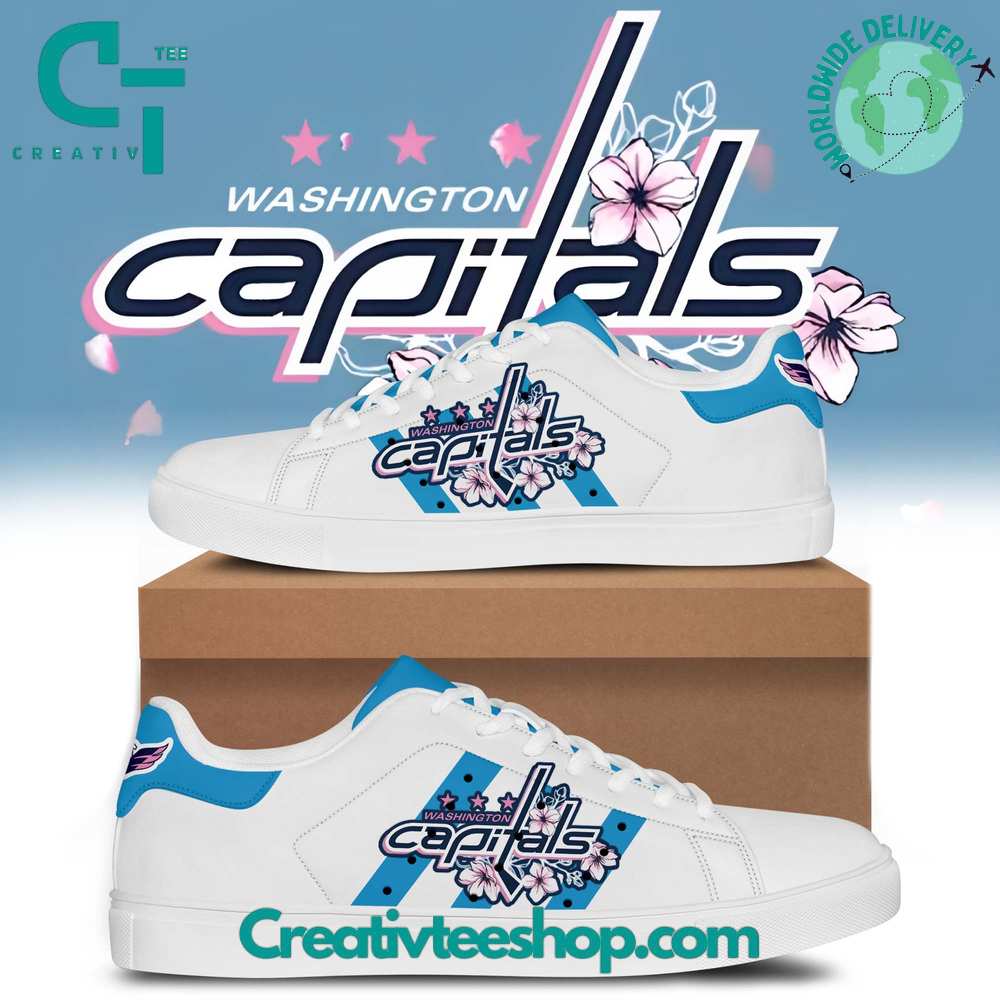 NHL Washington Capitals Cherry Blossom Stan Smith Shoes