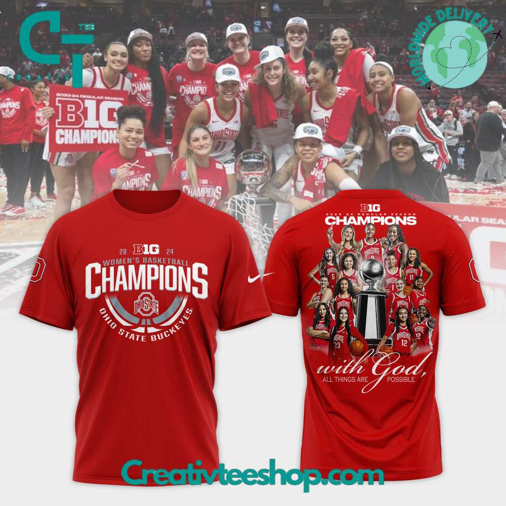 Ohio State Women Basketball Big 23-24 Champions T-Shirt