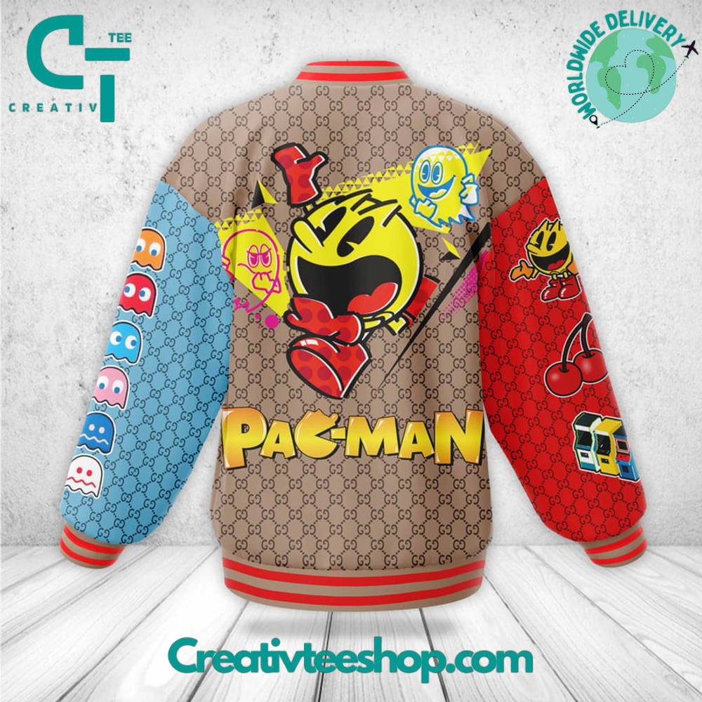 Pacman X Gucci Baseball Jacket Creativteeshop