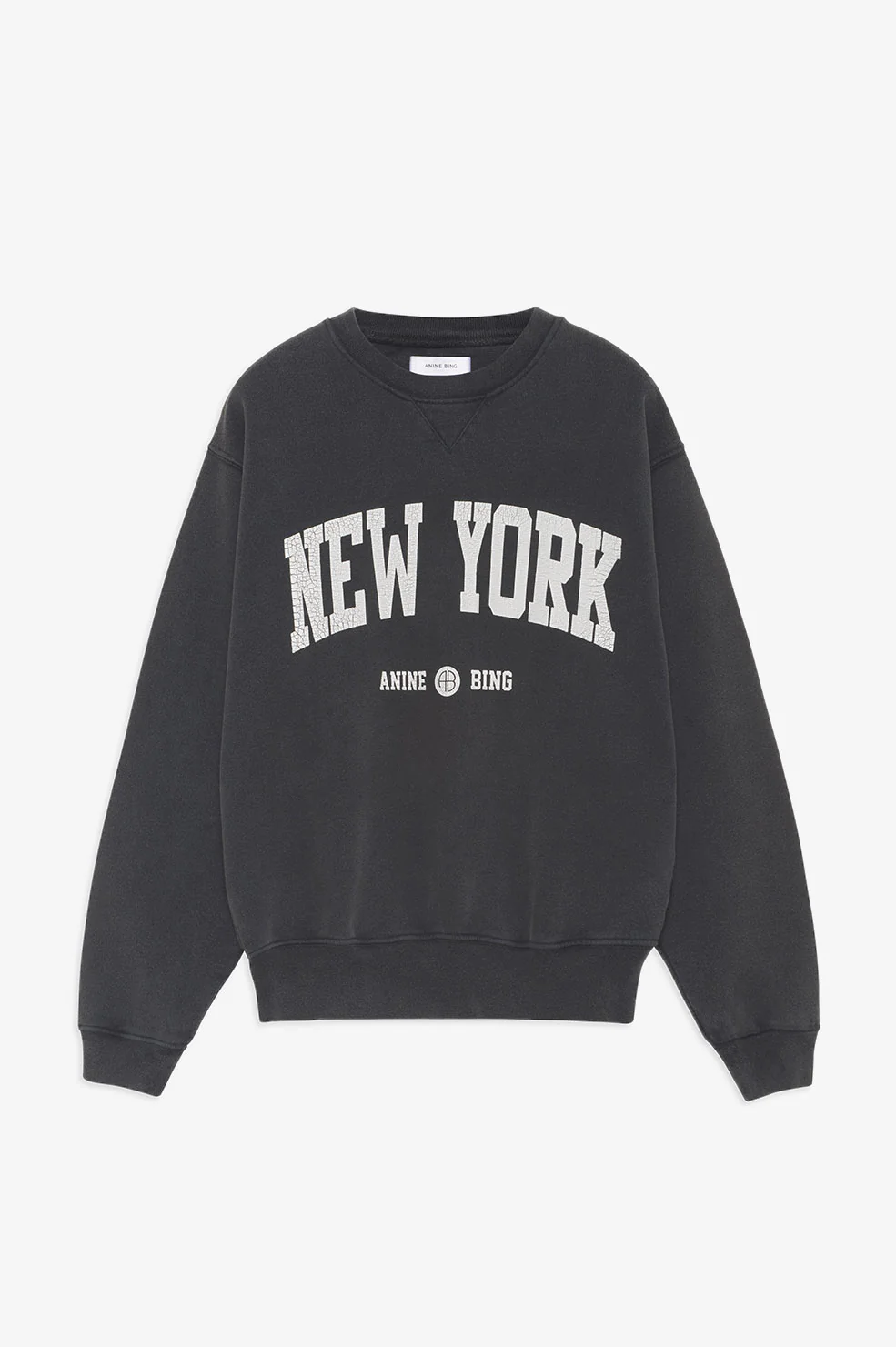 Anine Bing New York Ramona Washed Black Sweatshirt Creativteeshop