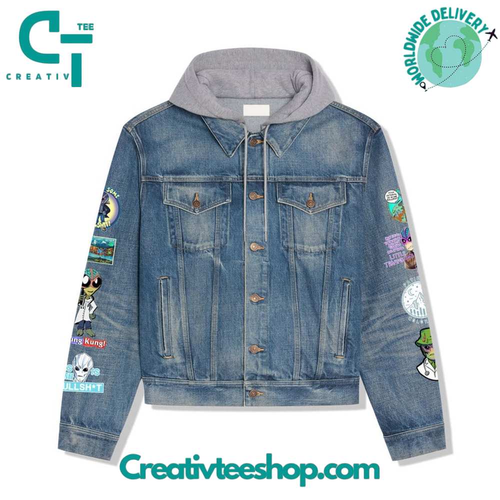 Resident Alien This Is Some Bull Shit Hooded Denim Jacket