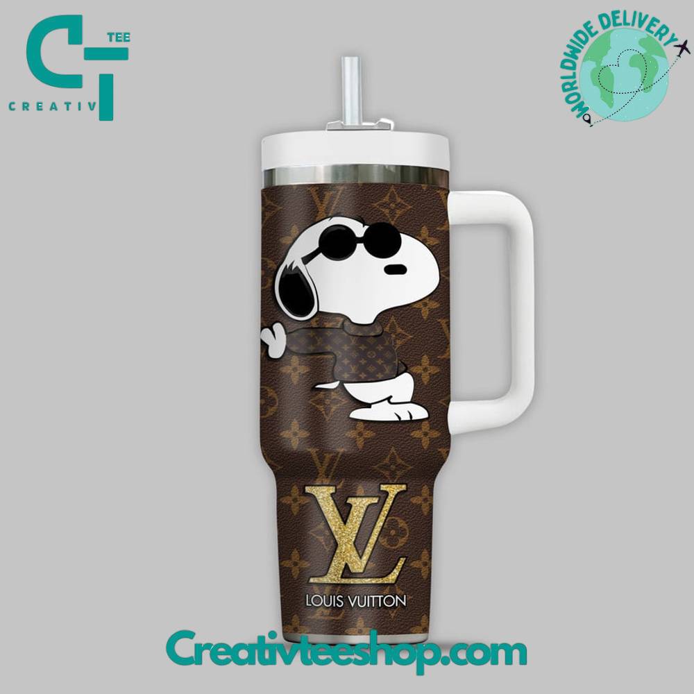 Snoopy x Louis Vuitton Stanley Tumbler 40oz - Creativteeshop