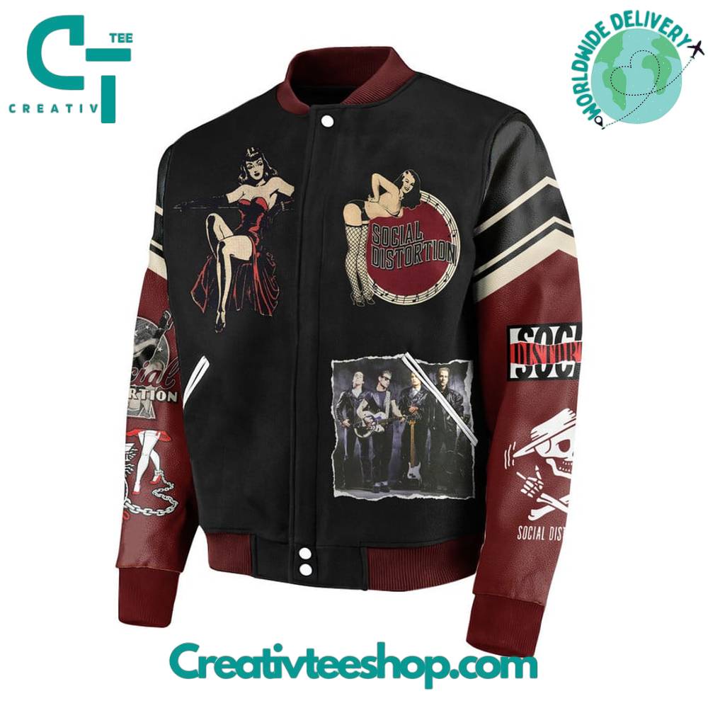 Social Distortion Life Goes By So Fast Baseball Jacket