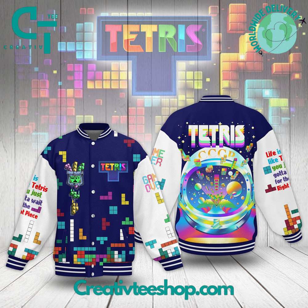 Tetris Game Baseball Jacket