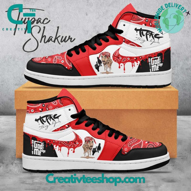 Tupac Shakur 2PAC Air Jordan 1 Sneaker - Creativteeshop