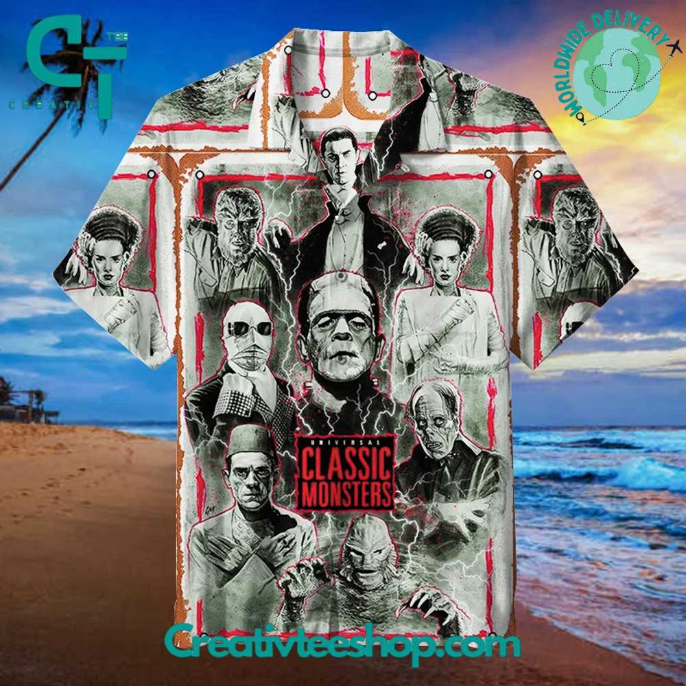 Universal Classic Monsters Movies Hawaiian Shirt - Creativteeshop