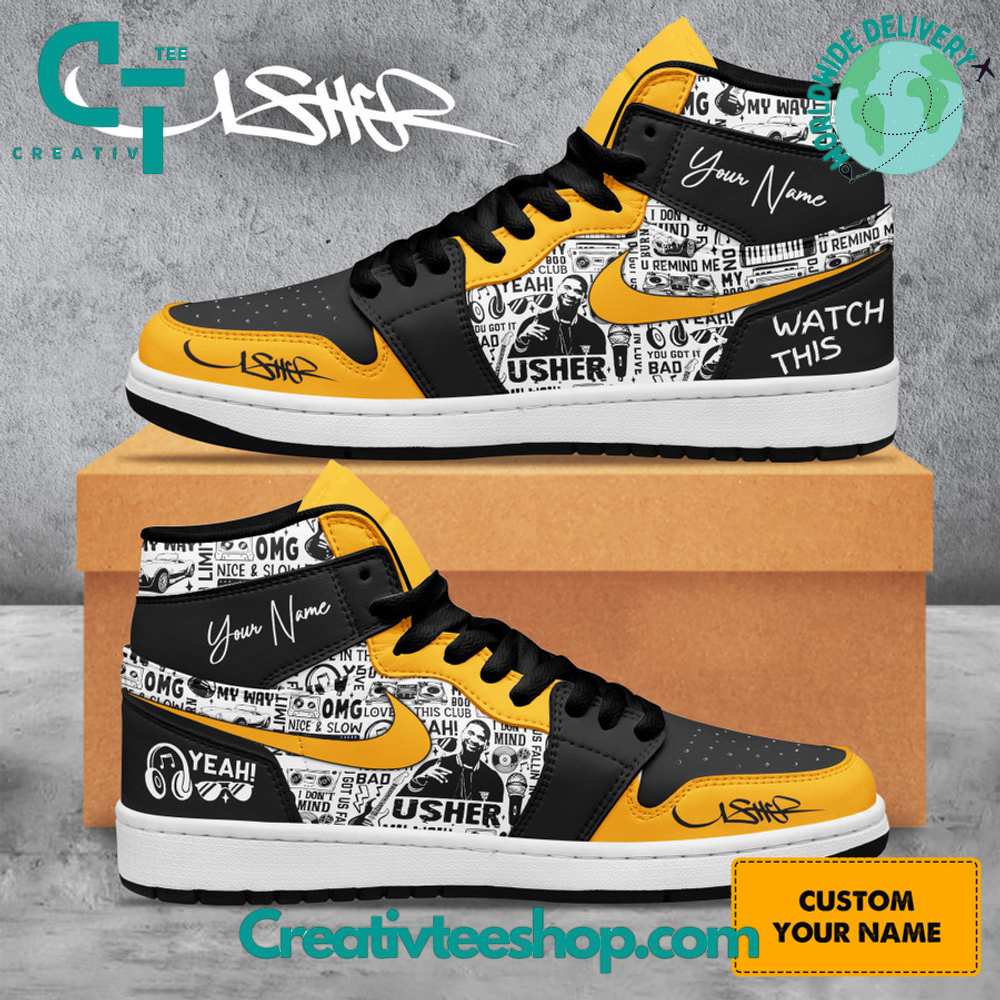 Usher Watch This Signature Air Jordan 1 Sneaker - Creativteeshop