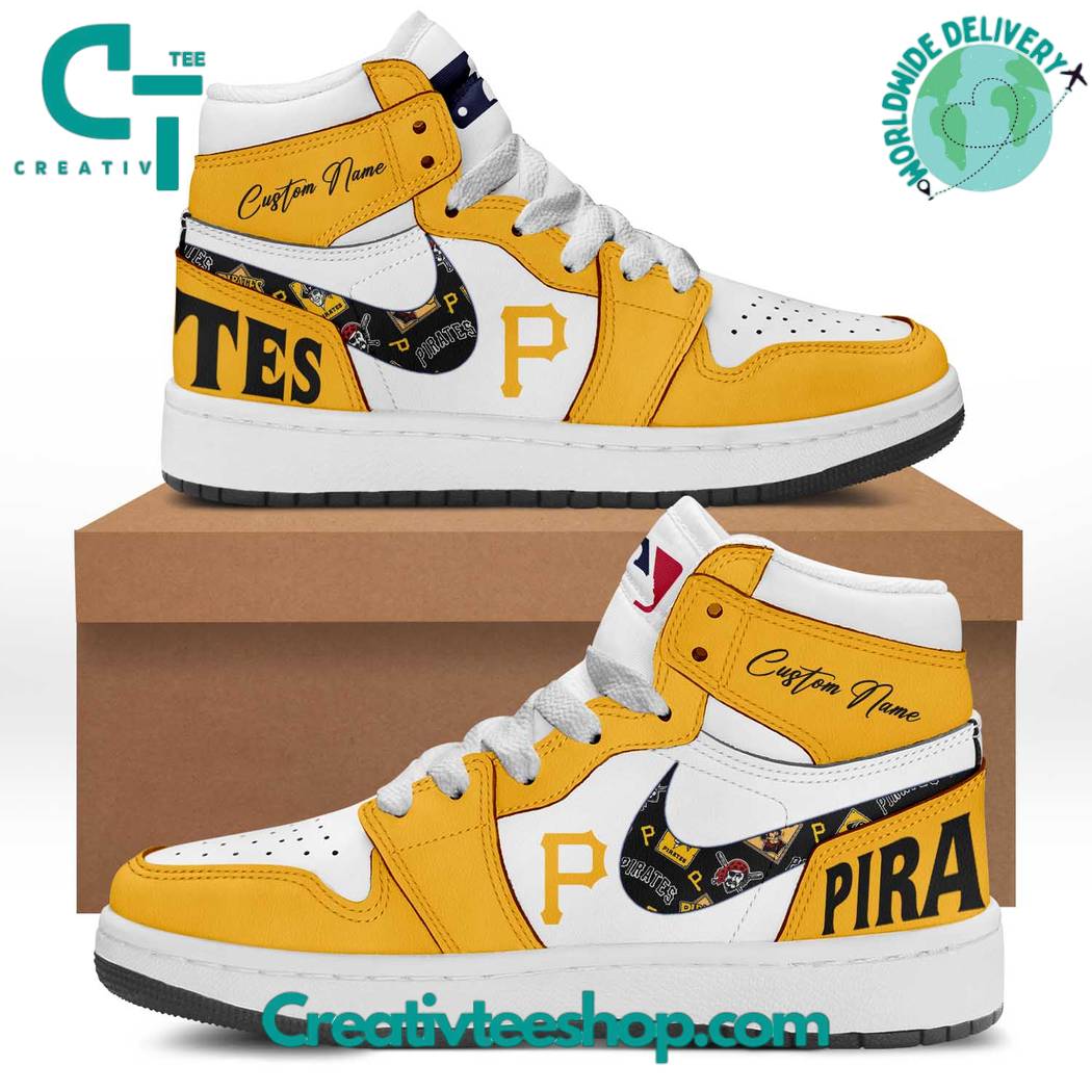 MLB Pittsburgh Pirates Personalized Air Jordan 1 Sneaker