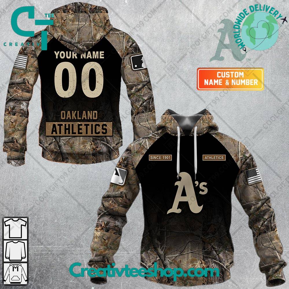 MLB Oakland Athletics Hunting Camouflage Hoodie