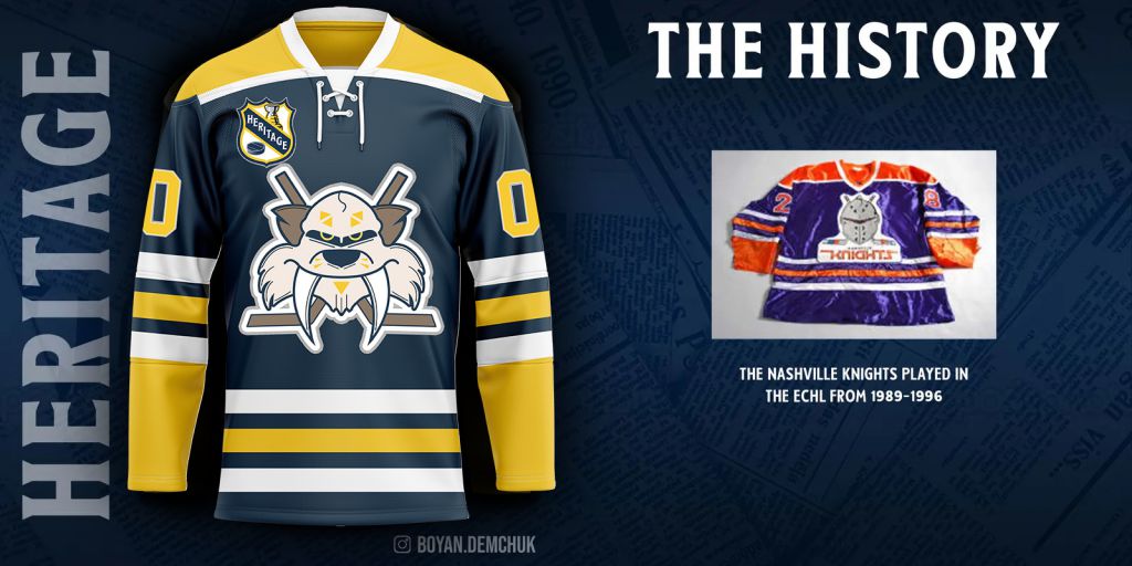 NHL Nashville Predators Personalized Heritage Hockey Jersey