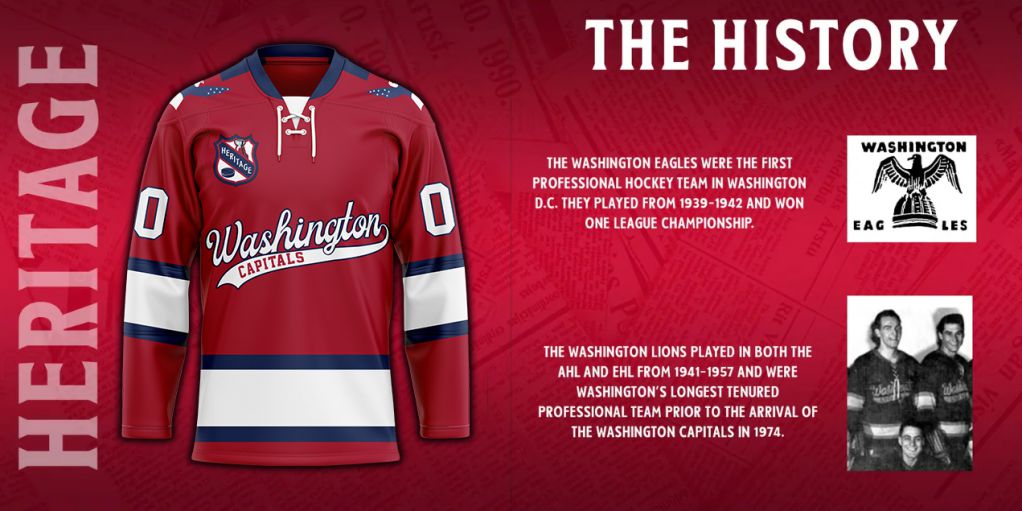 NHL Washington Capitals Personalized Heritage Hockey Jersey