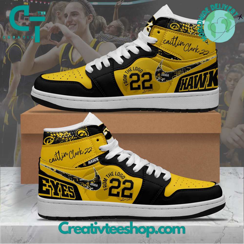 Caitlin Clark Iowa Hawkeyes Women's Basketball Air Jordan 1 Sneakers ...