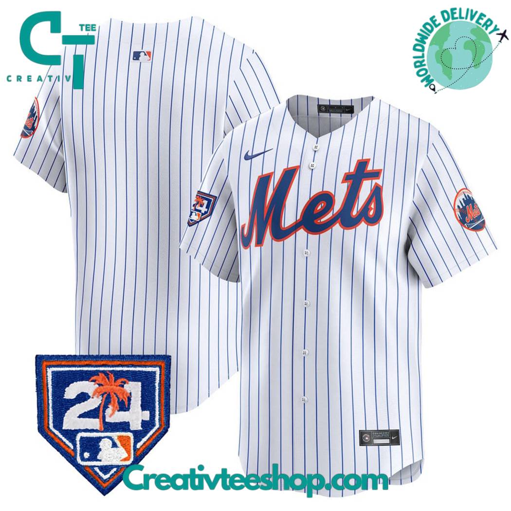 New York Mets 2024 Spring Training Vapor Premier White Baseball Jersey