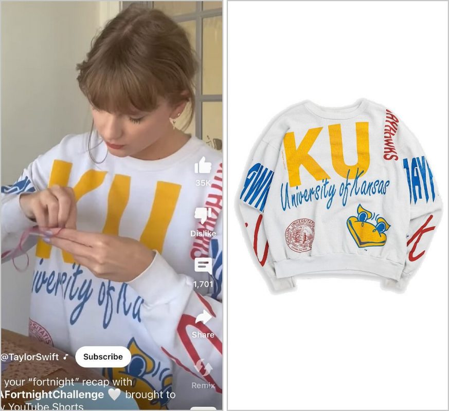 A glimpse of Taylor Swift's life with Travis Kelce is shared in a new video. And she's wearing KU gear