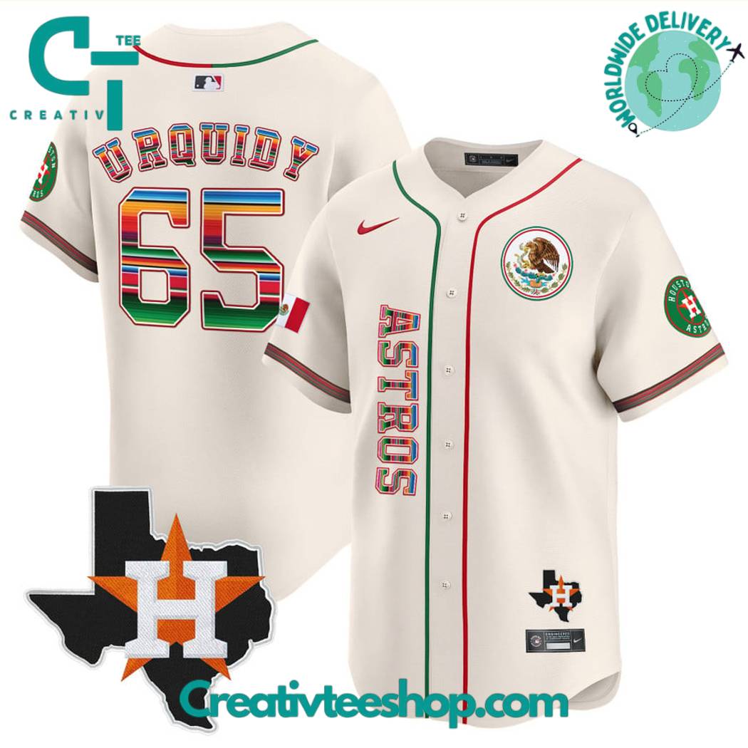 Houston Astros Mexico Vapor Premier Cream Baseball Jersey