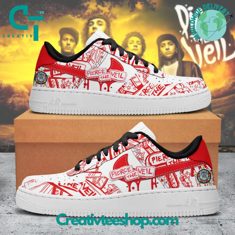 Pierce The Veil Red Blood Air Force 1 Sneaker - Creativteeshop