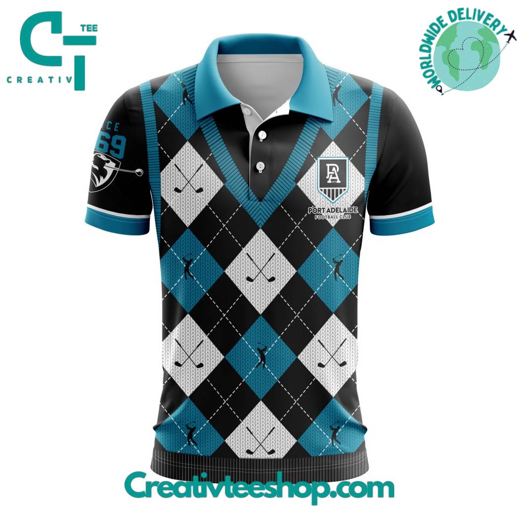 AFL Port Adelaide Football Club Special Golf Polo Shirt