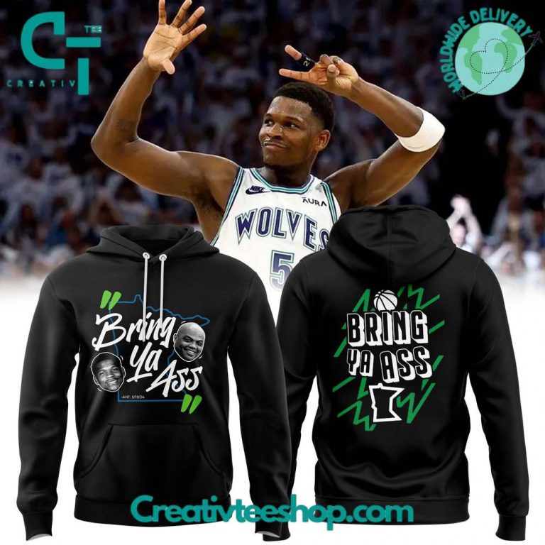 Bring Ya Ass T-wolves Black Hoodie - Creativteeshop