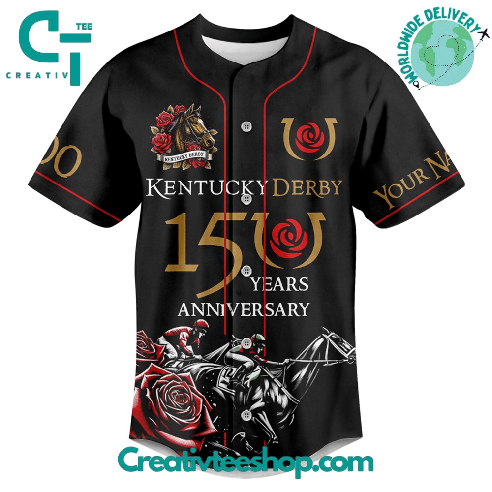 Derby Kentucky 150 Years Anniversary Baseball Jersey