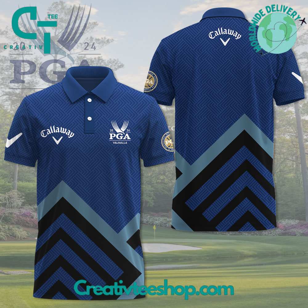 Golf PGA Championship x Callaway Blue Polo Shirt