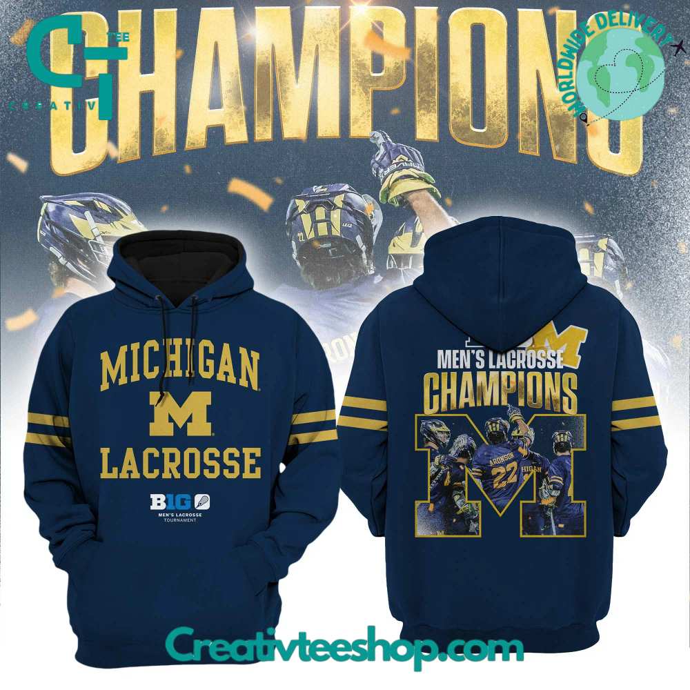 Michigan Men’s Lacrosse Champions B1G Hoodie