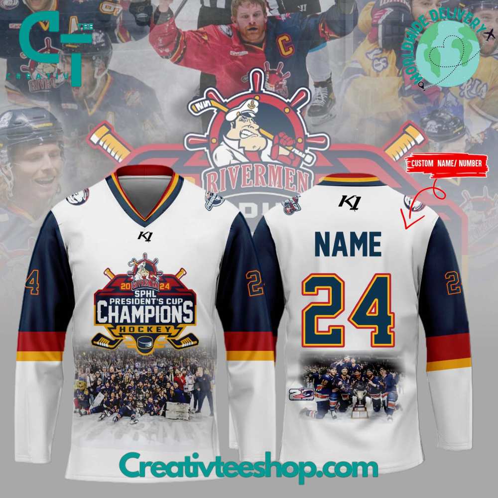 Peoria Rivermen SPHL President’s Cup Champions Hockey Jersey