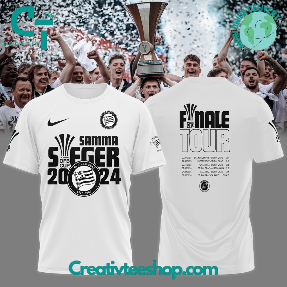 Sturm Graz Final Tour 2024 White T-Shirt