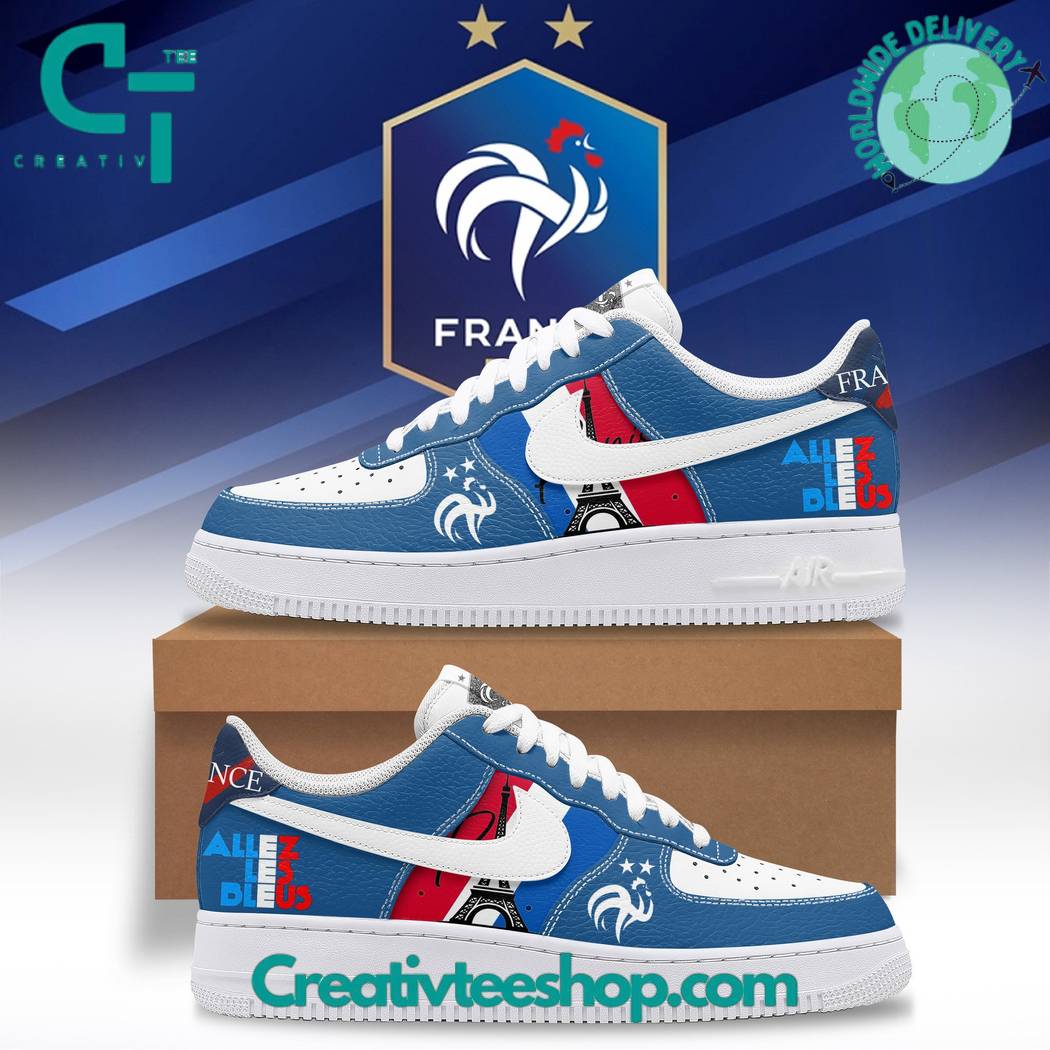 France Football Team Allez Les Bleus Air Force 1 Sneaker