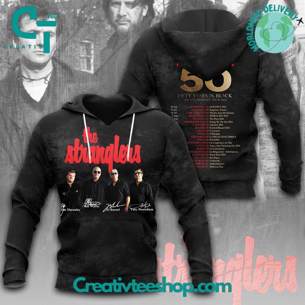 The Stranglers 50 Years in Black Hoodie