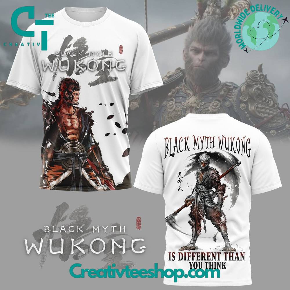 Black Myth Wukong White T-Shirt
