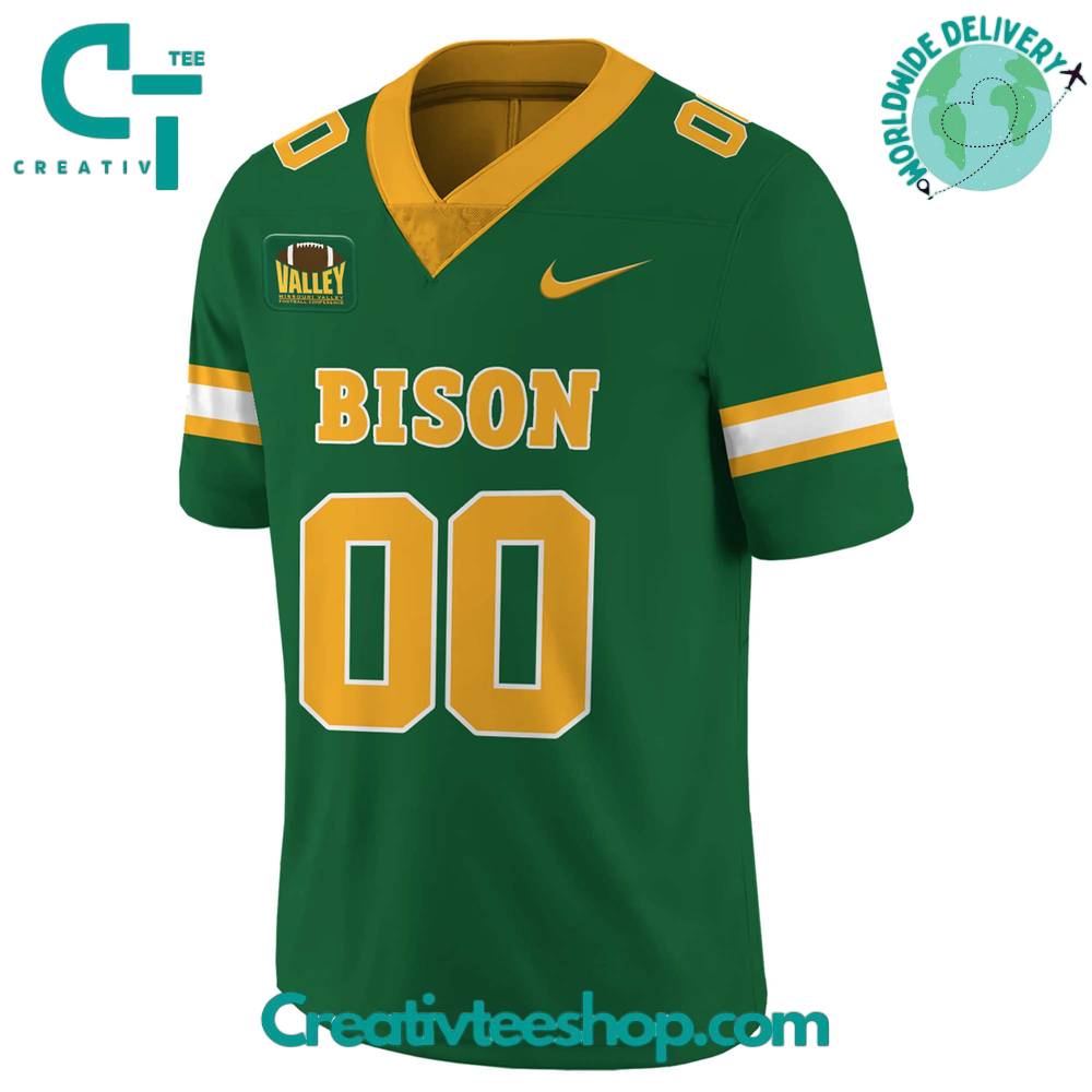 North Dakota State Bison Football Green Jersey