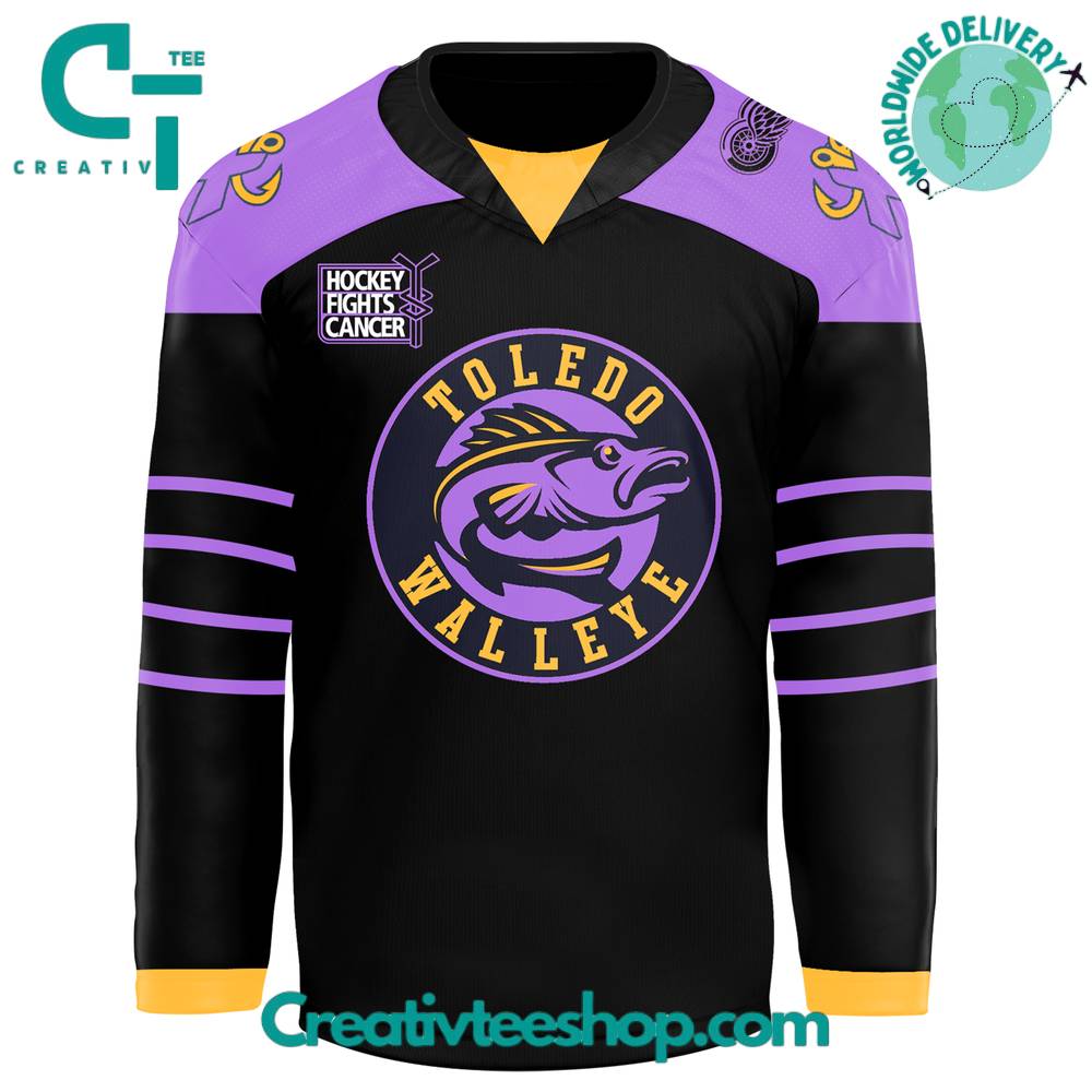 Toledo Walleye x Hockey Fight Cancer Night 2024 Hockey Jersey