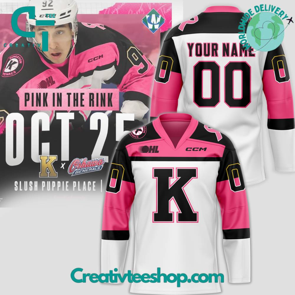 Kingston Frontenacs x Pink in the Rink Hockey Jersey