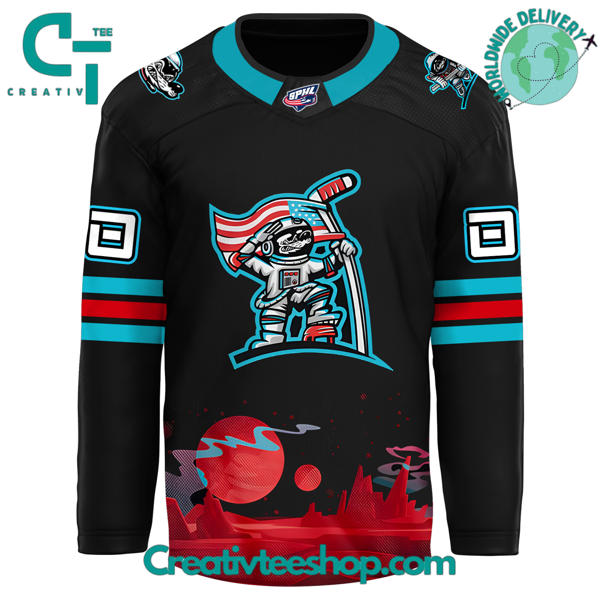 Huntsville Havoc Special Space Night Hockey Jersey