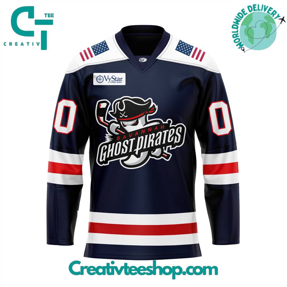 Savannah Ghost Pirates x Military Appreciation Night Hockey Jersey