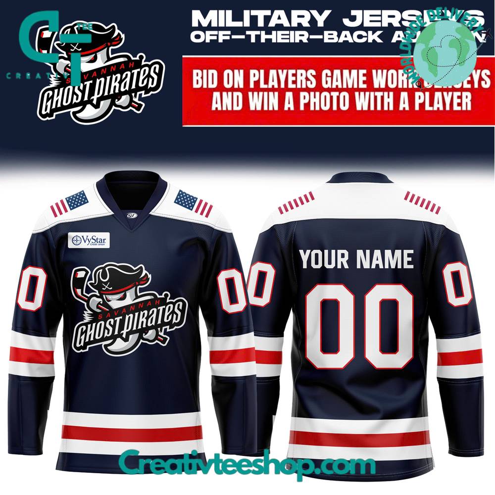 Savannah Ghost Pirates x Military Appreciation Night Hockey Jersey