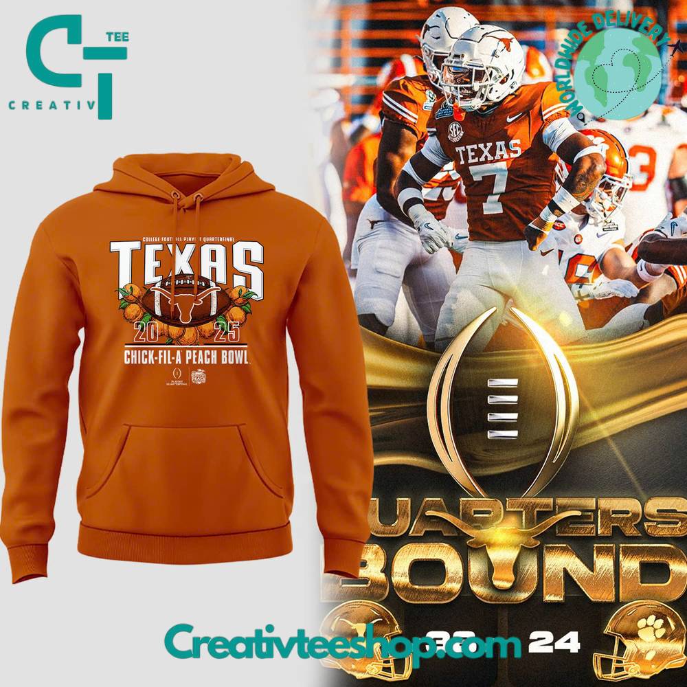 Texas Longhorns 2025 Peach Bowl Orange Hoodie