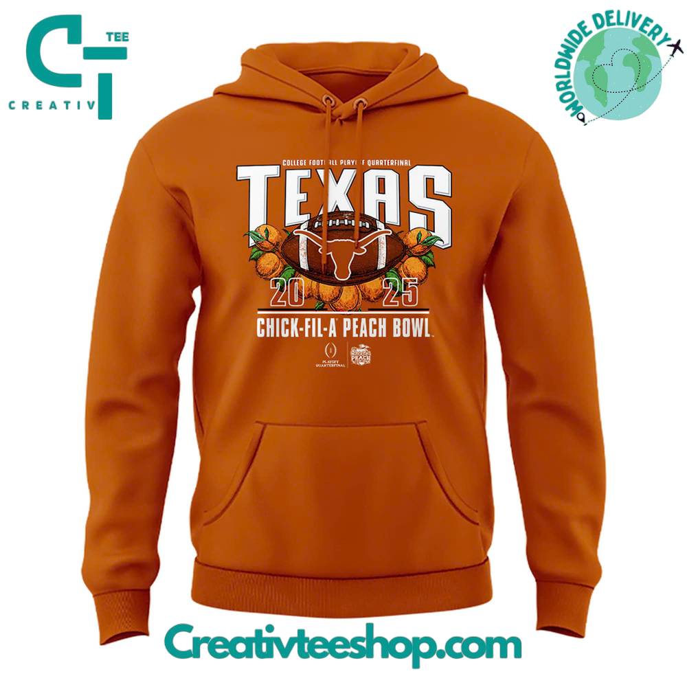 Texas Longhorns 2025 Peach Bowl Orange Hoodie
