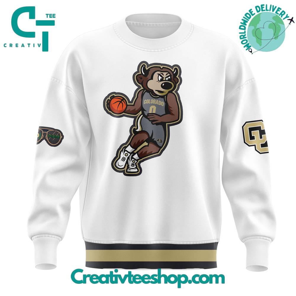 Colorado Buffaloes White Chip Basketball Special Sweatshirt