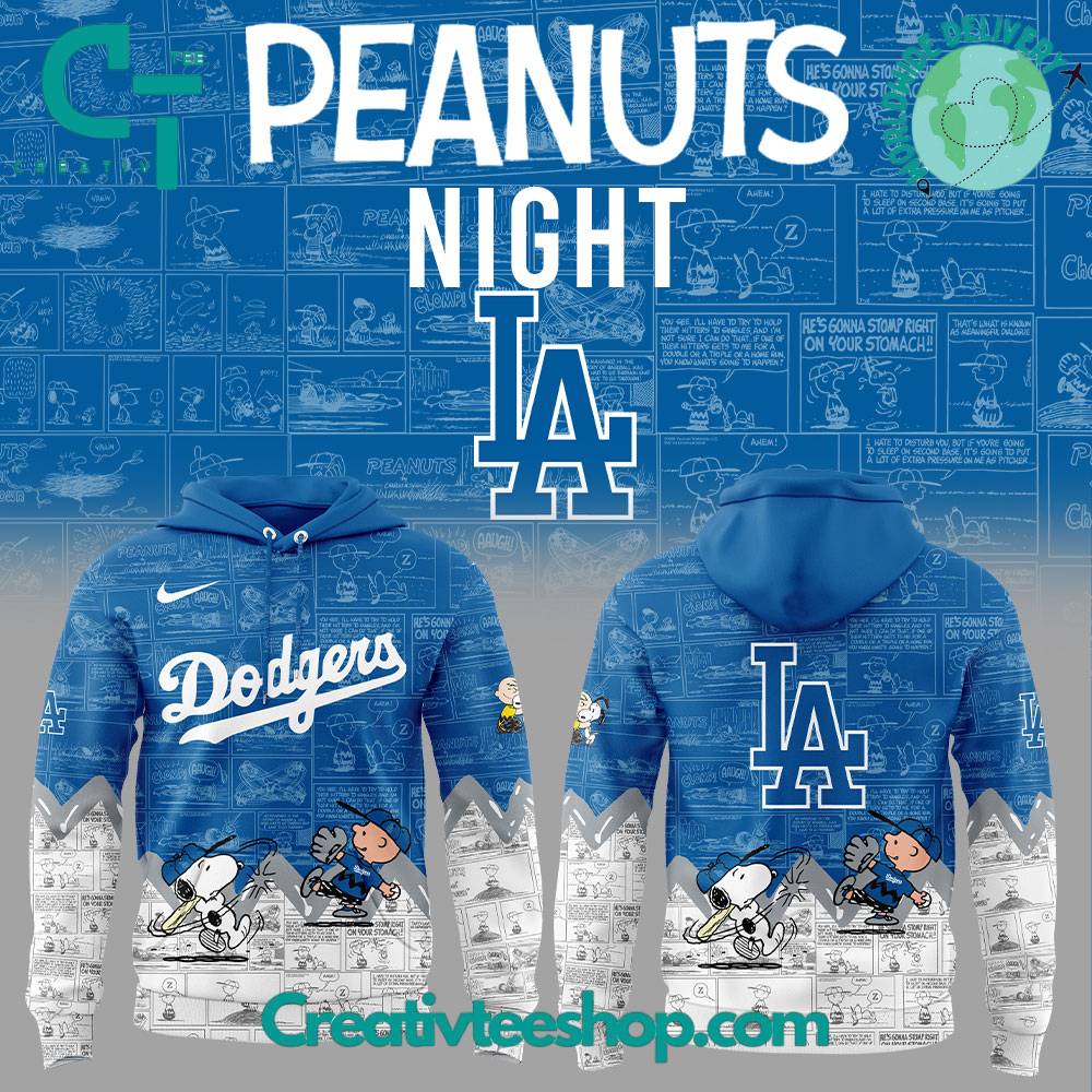 Los Angeles Dodgers 75th Anniversary of Peanuts Hoodie