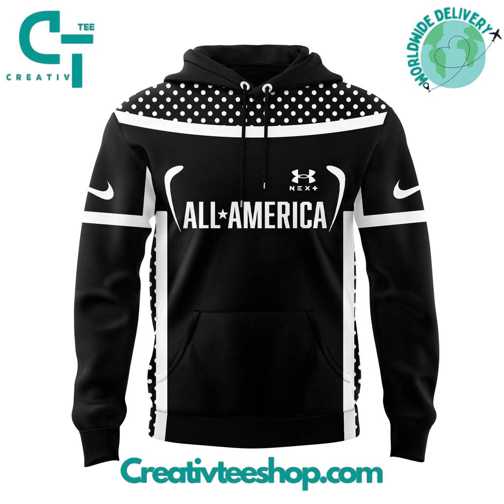 Oregon Football Dakorien Moore 2025 All-America Game Black Hoodie